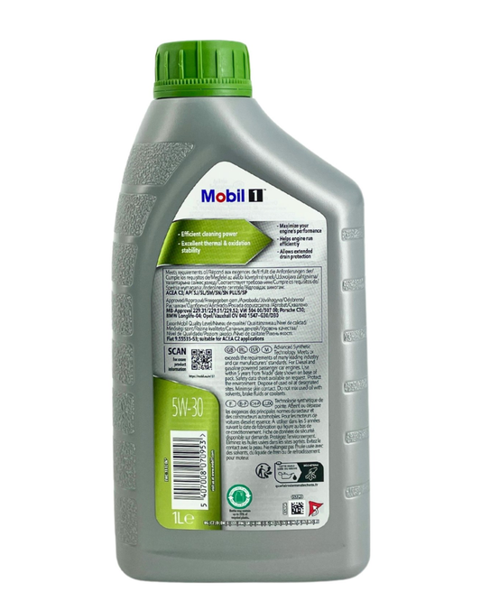 MOBIL 1 ESP 5W-30 ACEA C3 BMW LL-04 MB 229.52 VW 504/507 PSA RN0710 C30