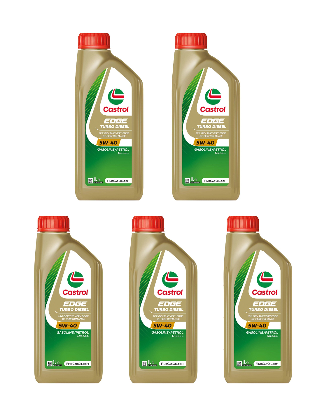 Castrol EDGE 5W-40 Turbo Diesel – Olio Motore Sintetico ACEA C3 | VW 505.00 / 505.01 | FIAT 9.55535-S2