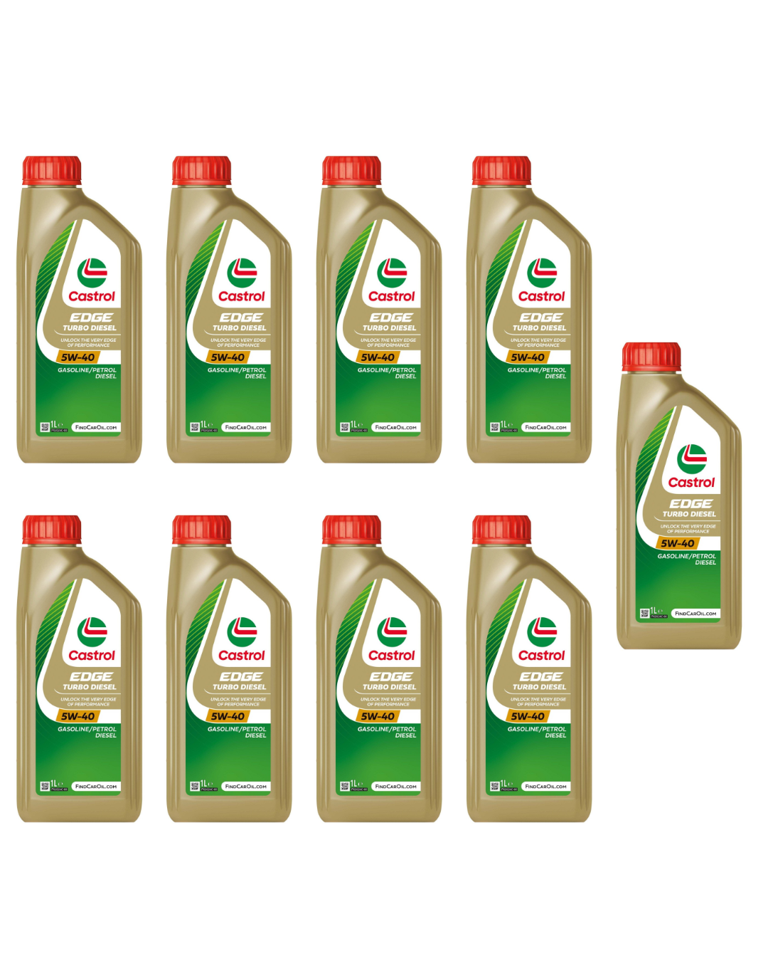 Castrol EDGE 5W-40 Turbo Diesel – Olio Motore Sintetico ACEA C3 | VW 505.00 / 505.01 | FIAT 9.55535-S2