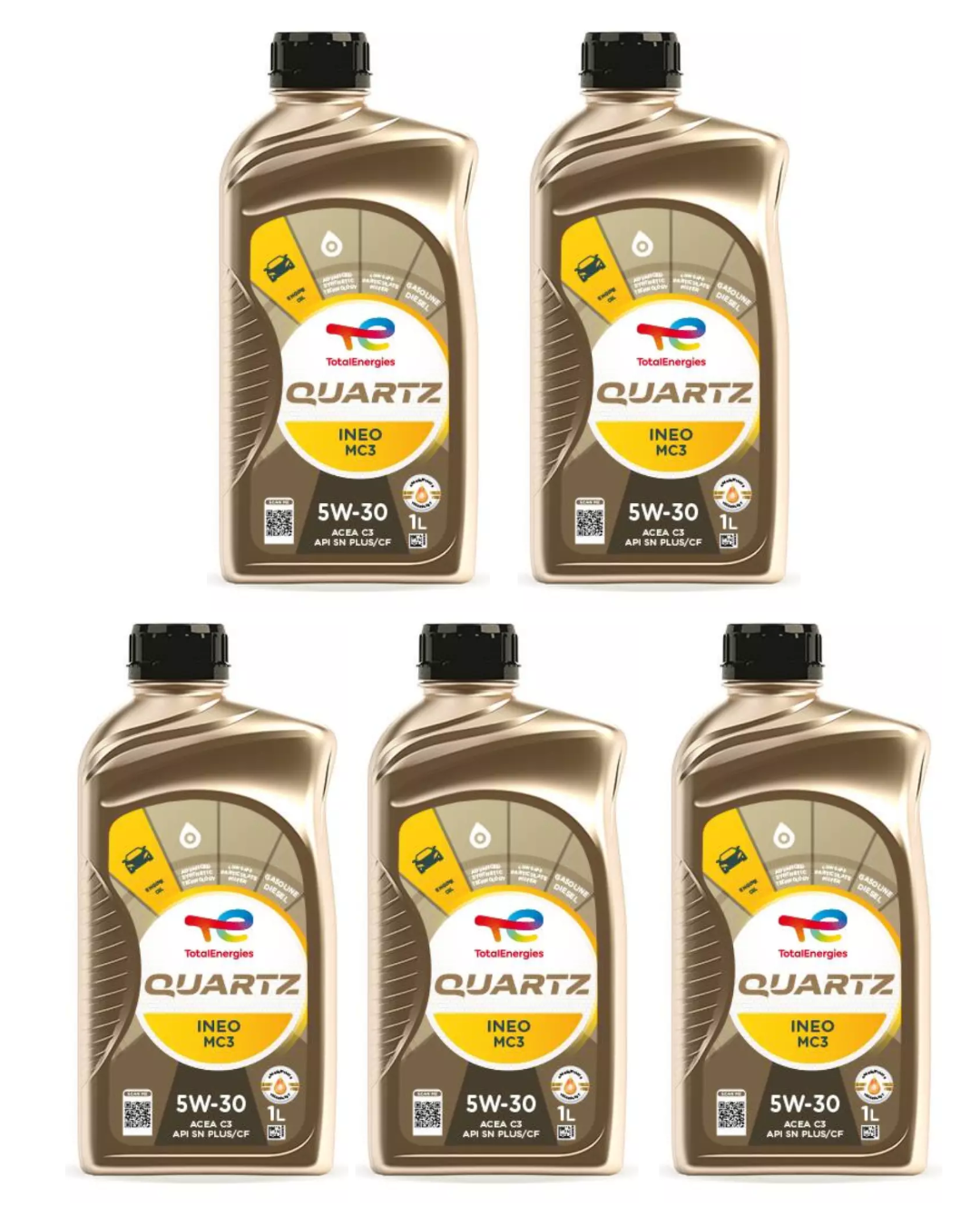 TOTAL QUARTZ INEO MC3 5W-30 Olio Motore Sintetico Low SAPS ACEA C3 API SN PLUS