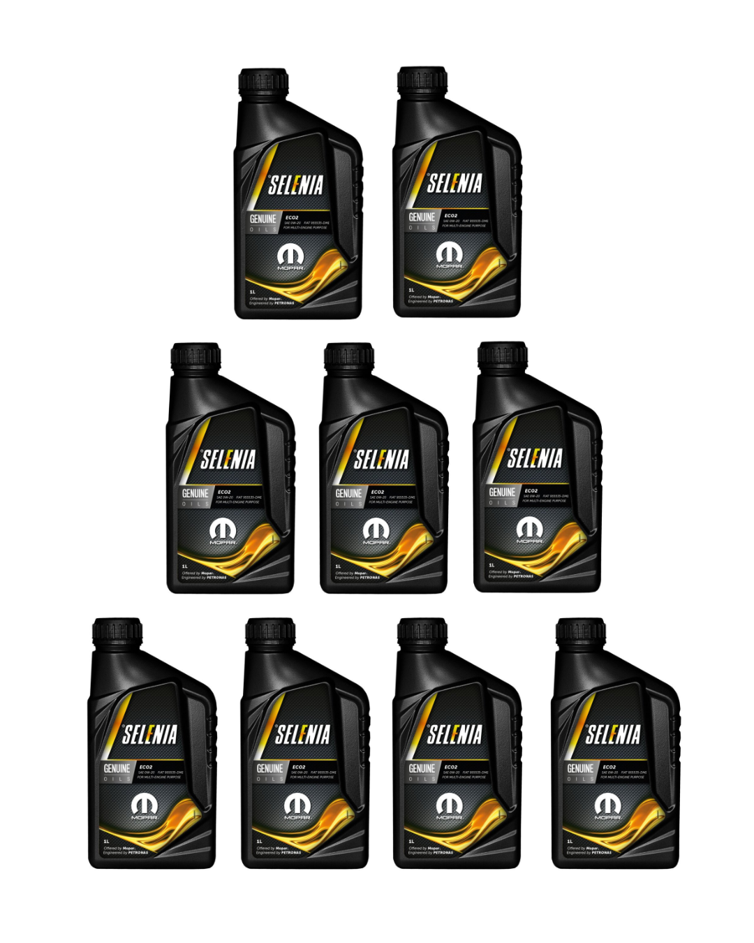 Selenia ECO2 0W-20 Olio Motore Originale FIAT Hybrid FireFly 9.55535-DM1 ACEA C5