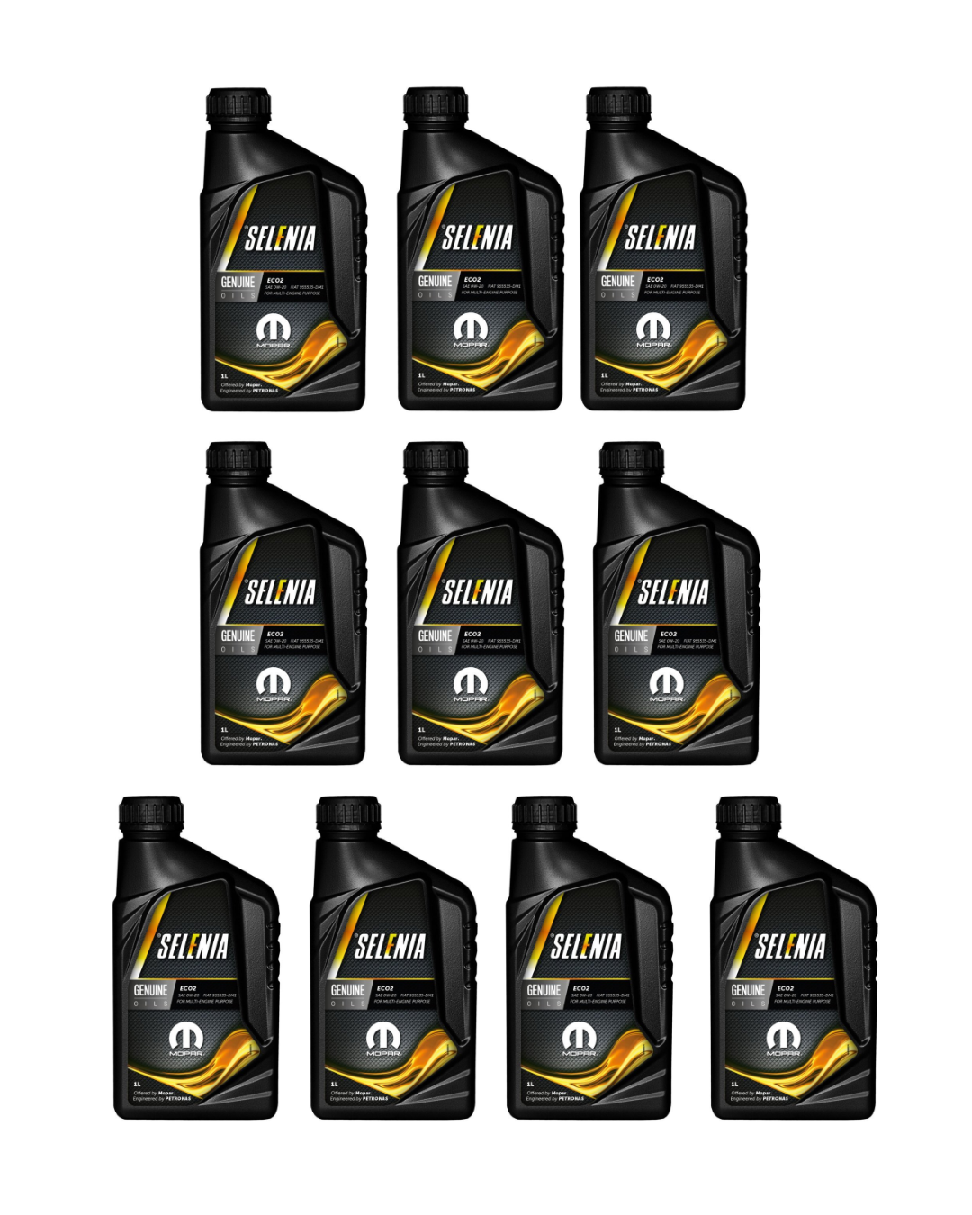 Selenia ECO2 0W-20 Olio Motore Originale FIAT Hybrid FireFly 9.55535-DM1 ACEA C5