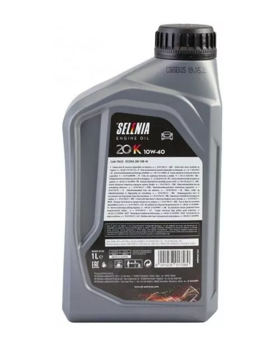 Selenia 20K 10W-40 A3/B4 FCA 955535-G2 - 955535-D2 SEMISINTETICO