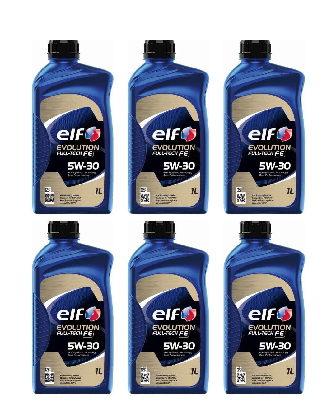 Elf Evolution Full-Tech FE 5W-30 Olio Motore 100% Sintetico ACEA C3 RN17 C4 MB 229.51 VW 504.00 507.00 LongLife