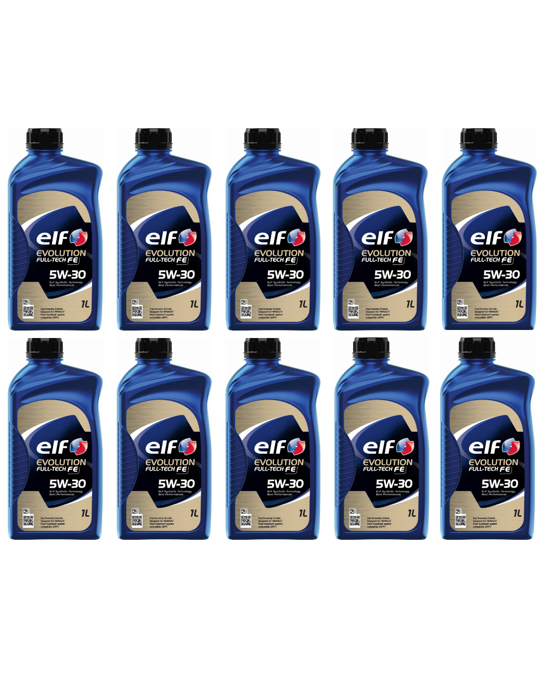 Elf Evolution Full-Tech FE 5W-30 Olio Motore 100% Sintetico ACEA C3 RN17 C4 MB 229.51 VW 504.00 507.00 LongLife