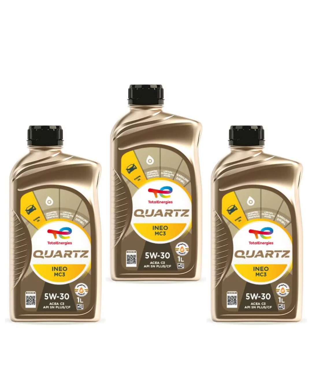 TOTAL QUARTZ INEO MC3 5W-30 Olio Motore Sintetico Low SAPS ACEA C3 API SN PLUS