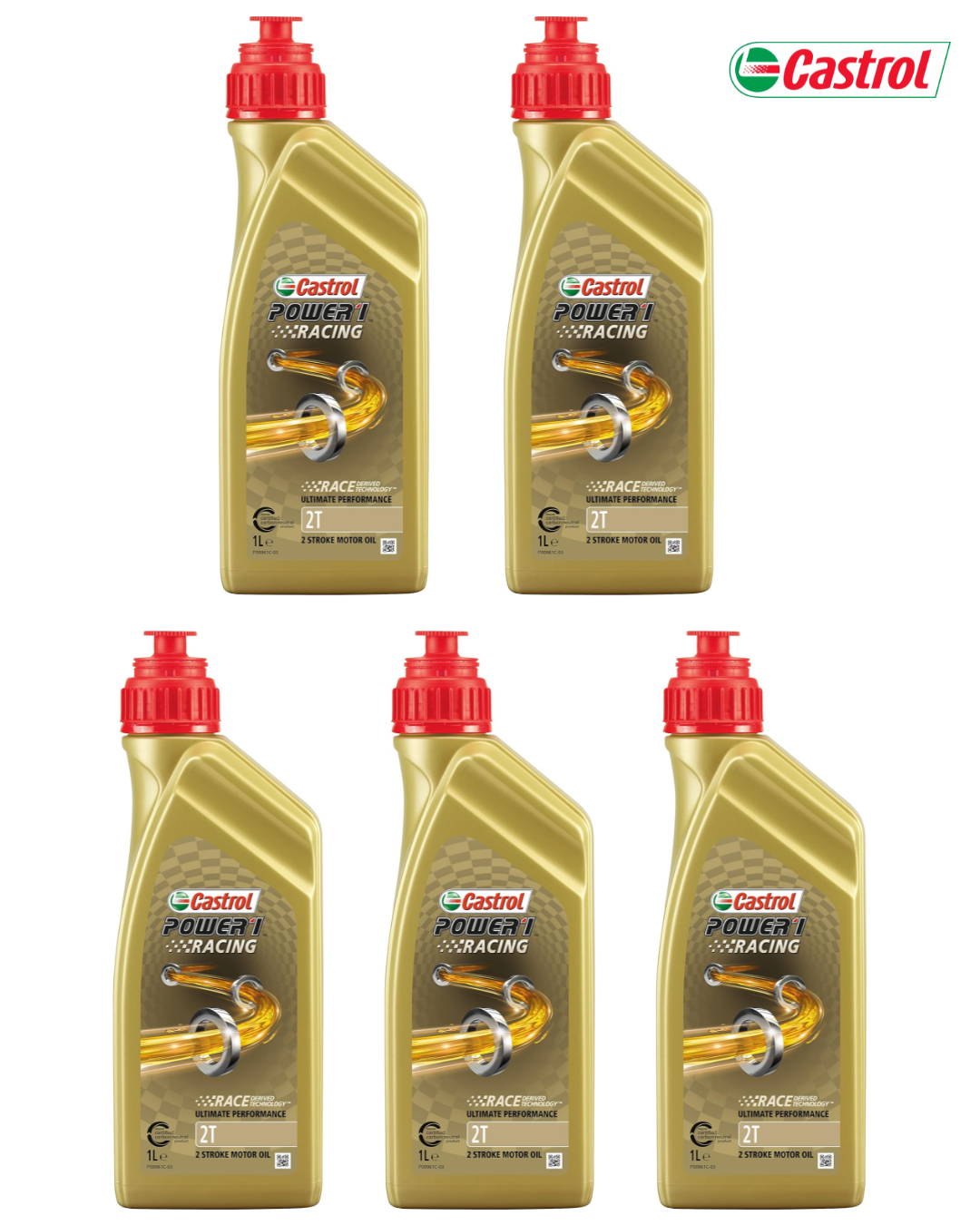 Castrol Power 1 Racing 2T – Olio Motore Sintetico per Moto 2 Tempi