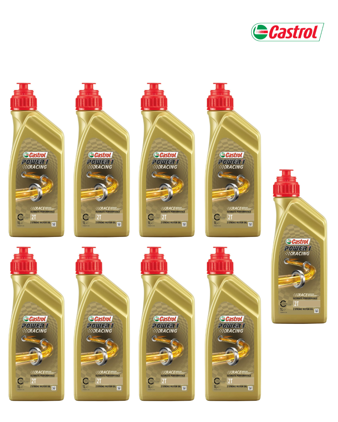 Castrol Power 1 Racing 2T – Olio Motore Sintetico per Moto 2 Tempi