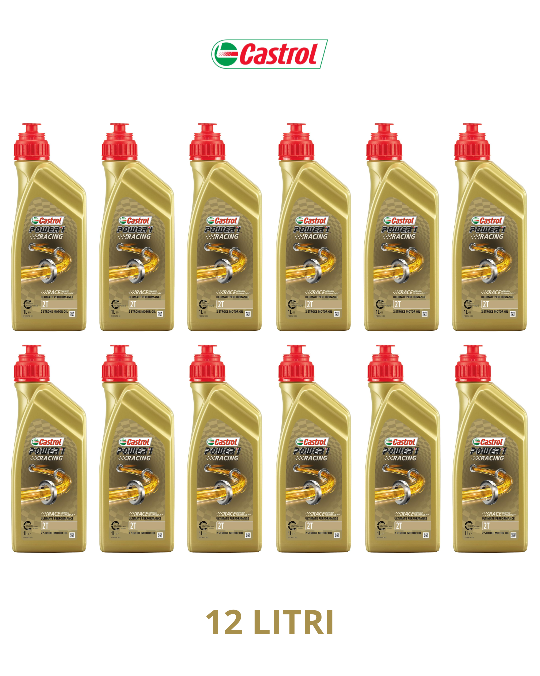 Castrol Power 1 Racing 2T – Olio Motore Sintetico per Moto 2 Tempi